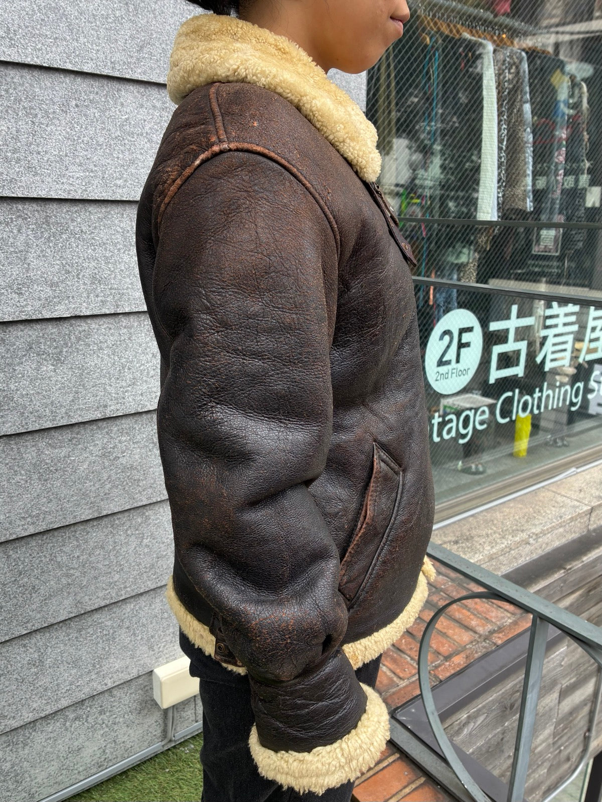 70's~80's「THE PILOT」ムートンフライトジャケット