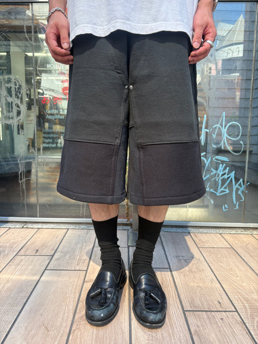 REMAKE  SWEATS DOUBLE KNEE SHORTS