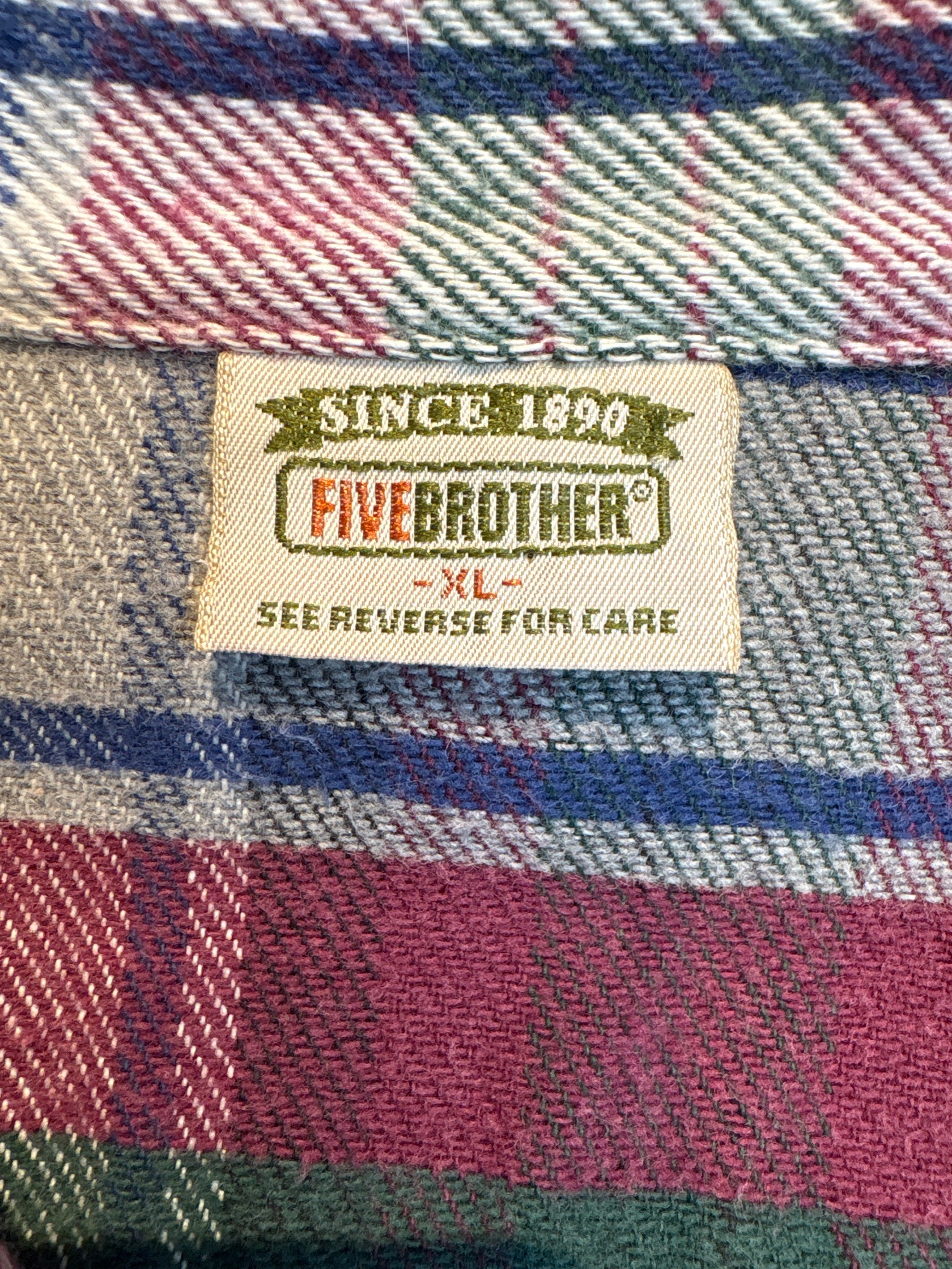 90's「FIVE BROTHER」ネルシャツ