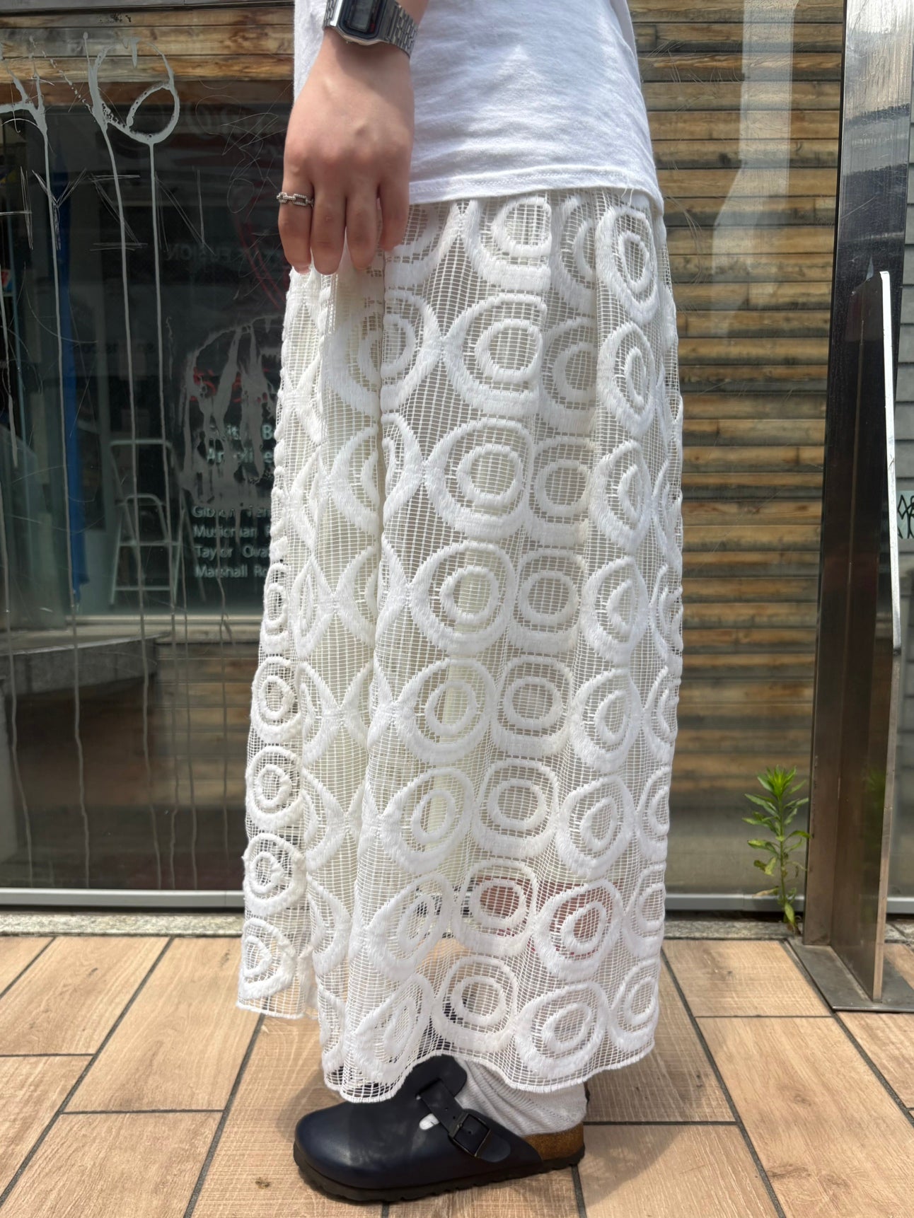 REMAKE LACE LONG SKIRT