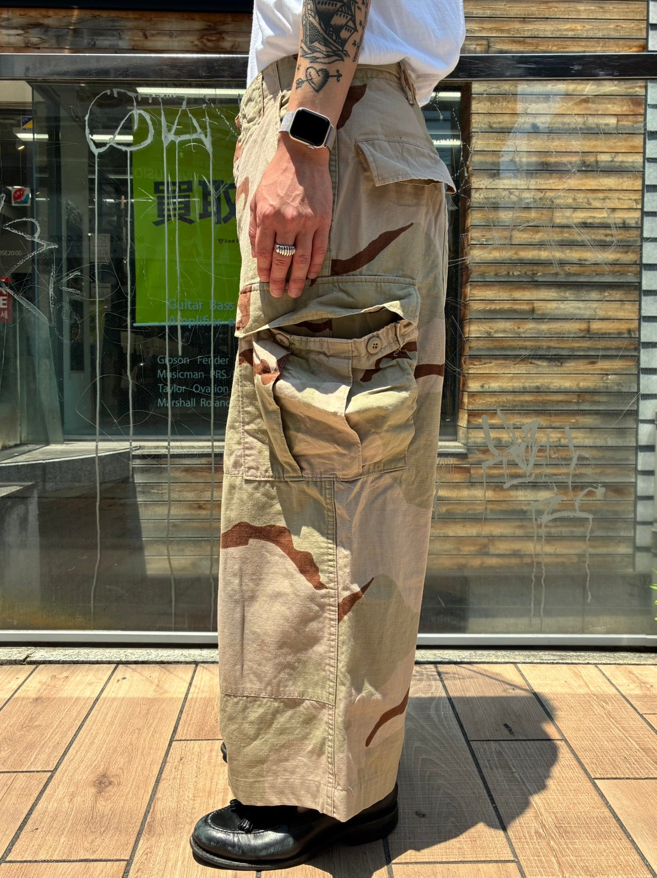 REMAKE WIDE ARMY PANTS