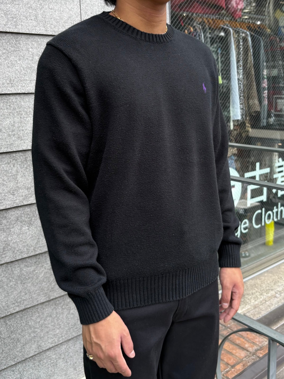 00's「RALPH LAUREN」ワンポイントニット