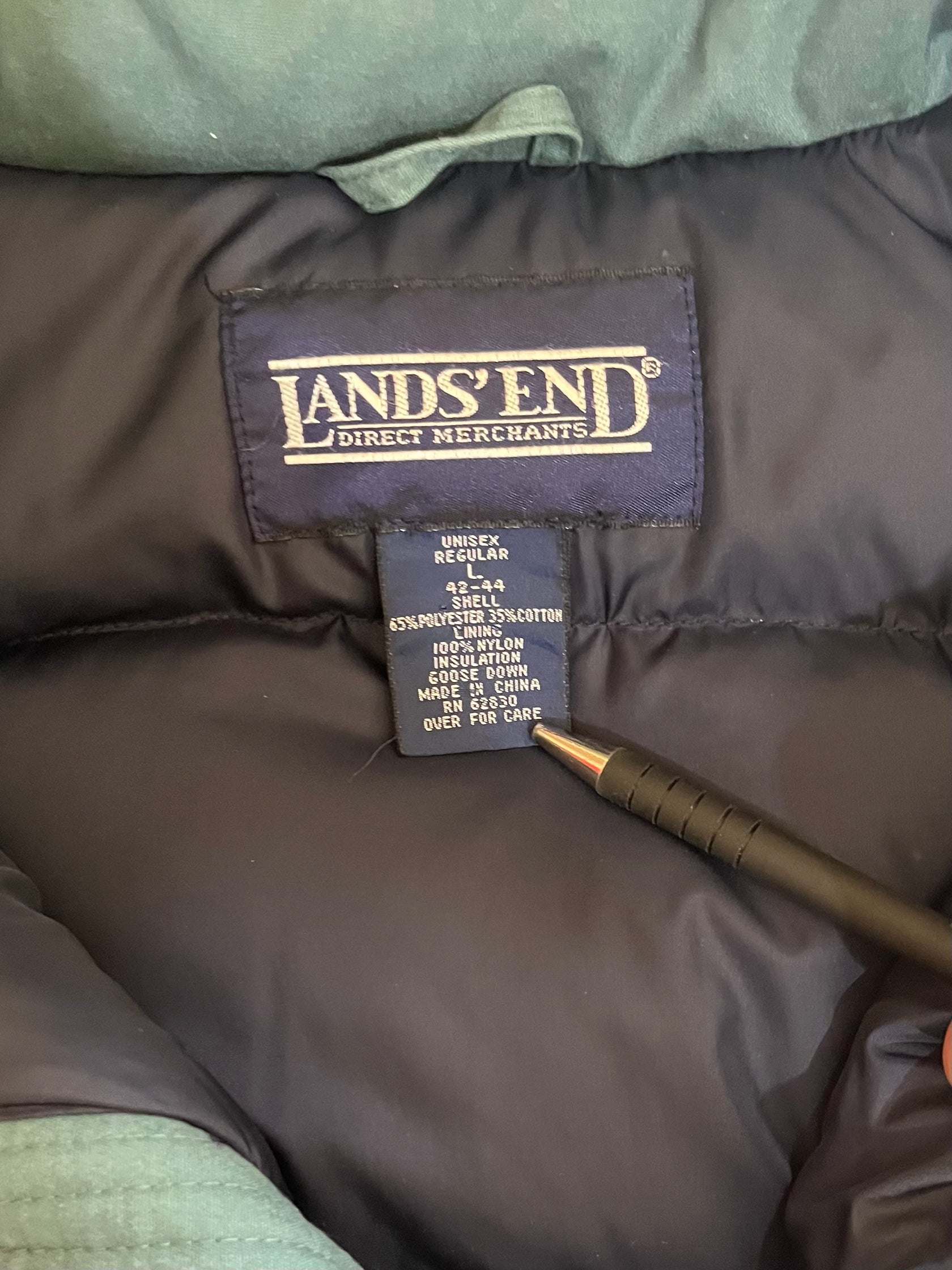 90's LAND'S END「2P」ダウンベスト
