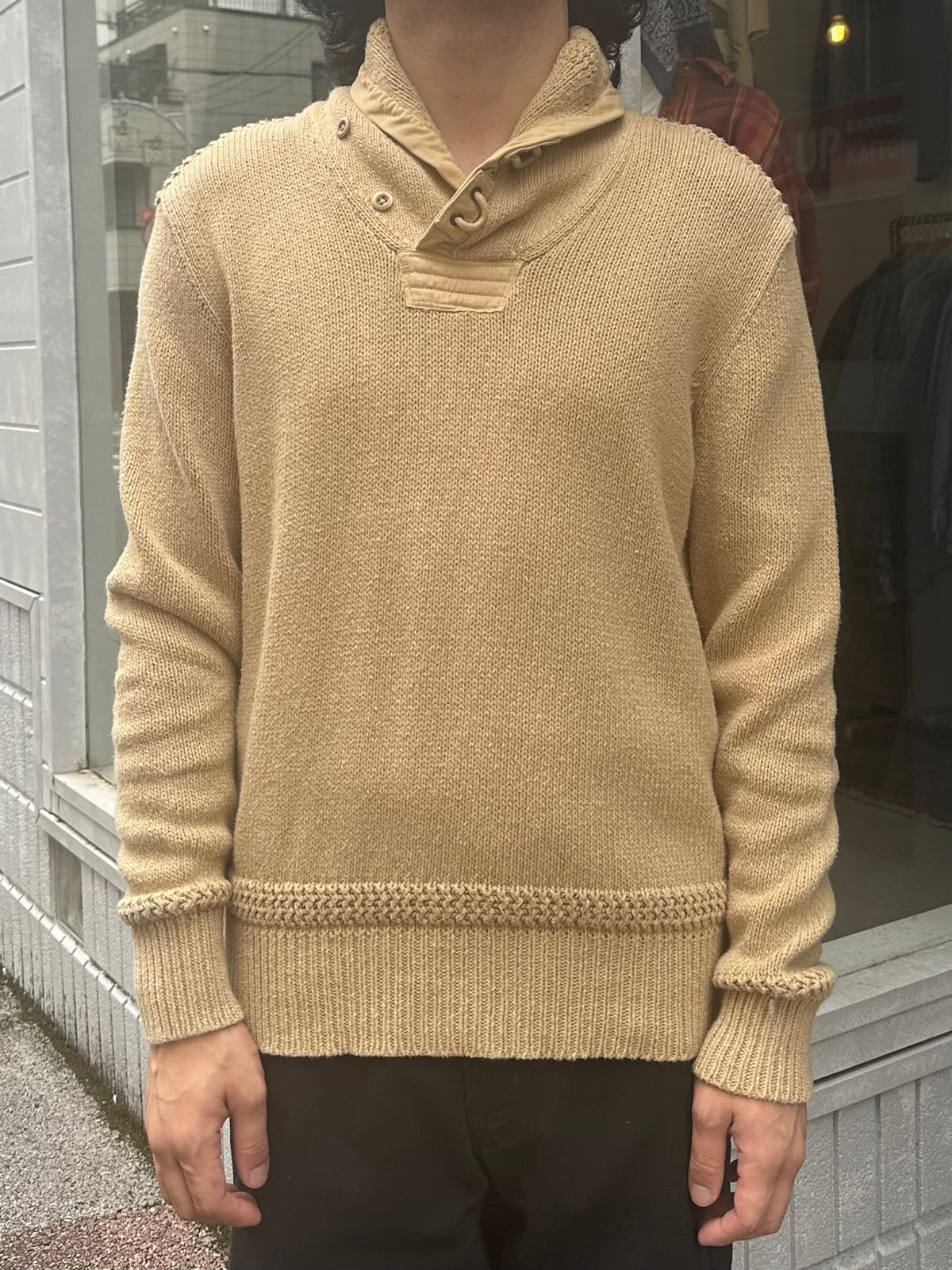 90's RALPH LAUREN ショールカラーニット