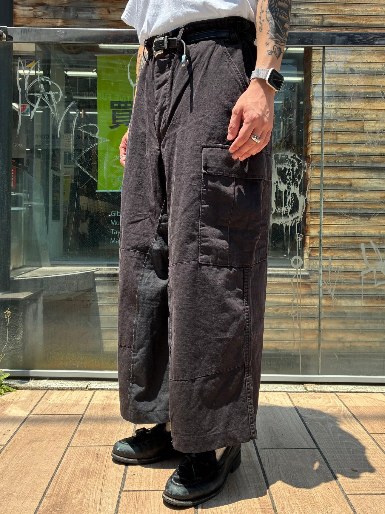 REMAKE WIDE CARGO WORK PANTS