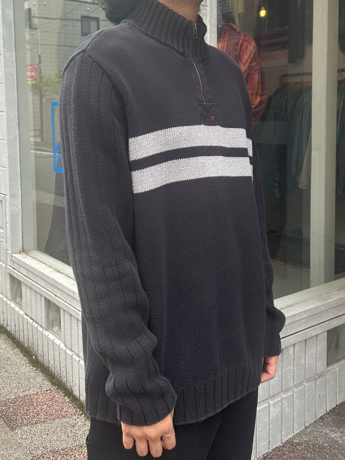 90's RALPH LAUREN ハーフジップニット
