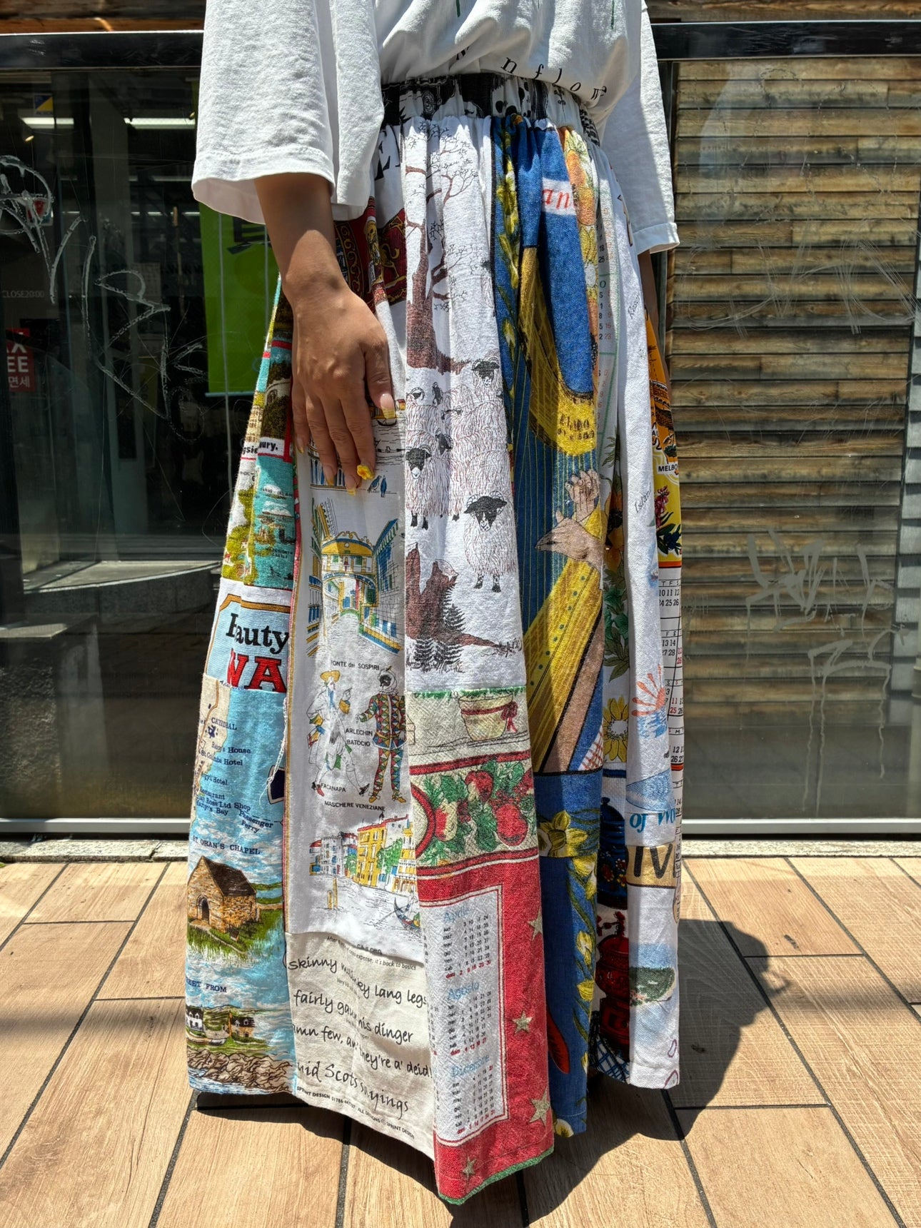 REMAKE FABRIC PRINT SKIRT