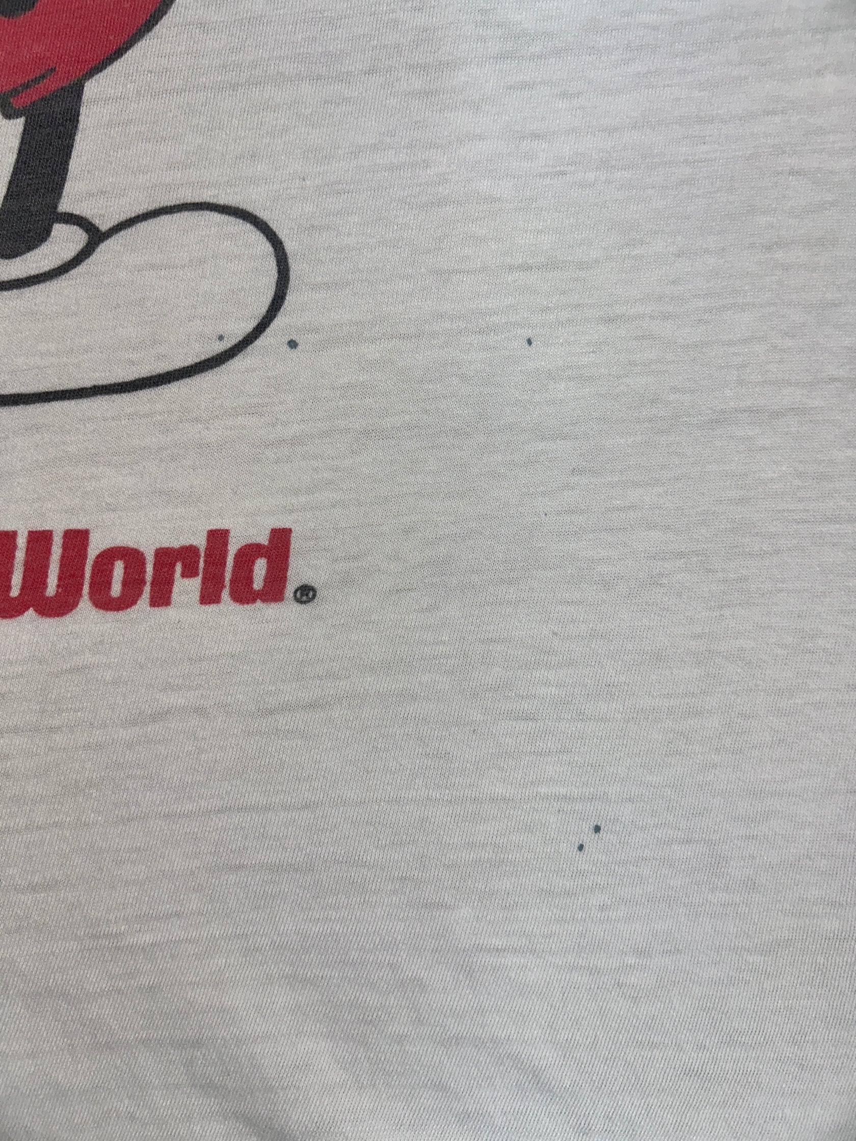 80's Walt Disney World 「白足ミッキーBILLネーム」キャラクターTシャツ