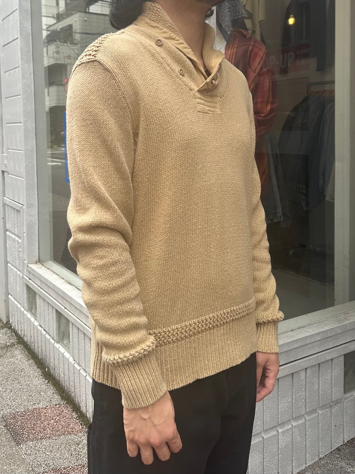 90's RALPH LAUREN ショールカラーニット