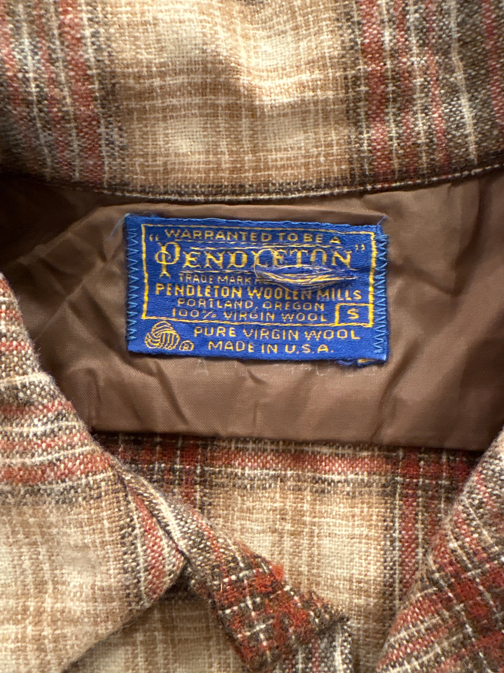 70's「Pendleton」USA製 ウールシャツ