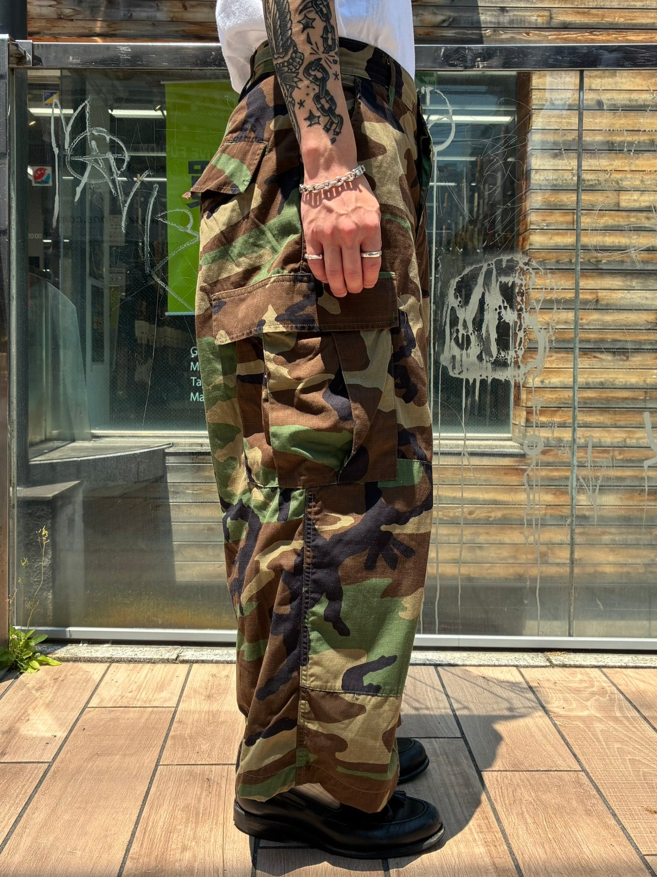 REMAKE WIDE ARMY PANTS
