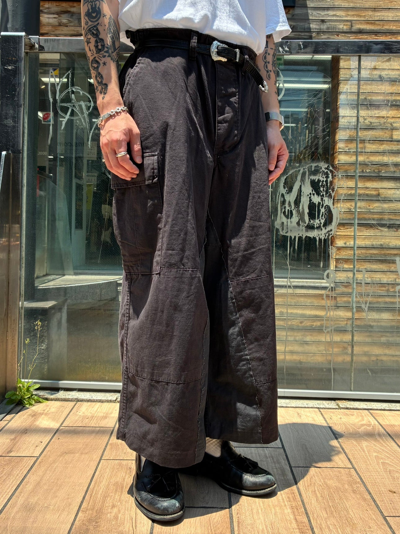 REMAKE WIDE CARGO WORK PANTS