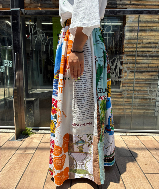 REMAKE FABRIC PRINT SKIRT