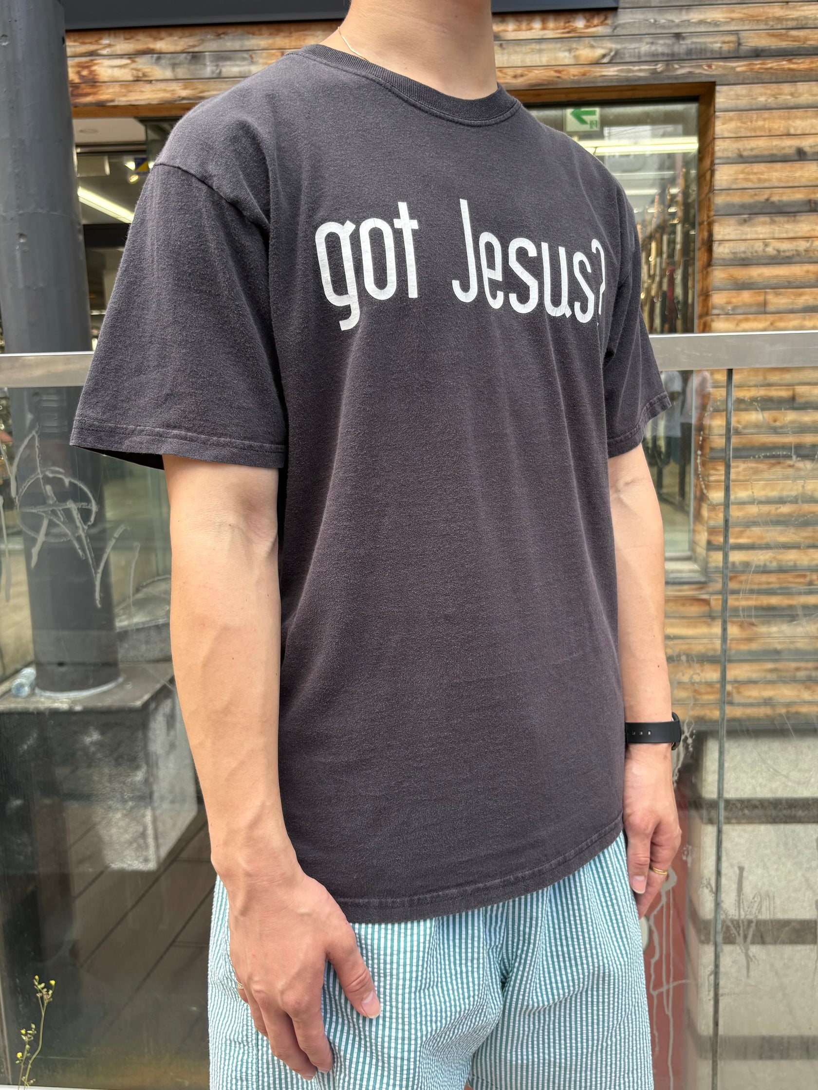 90's「got jesus」グラフィックTシャツ