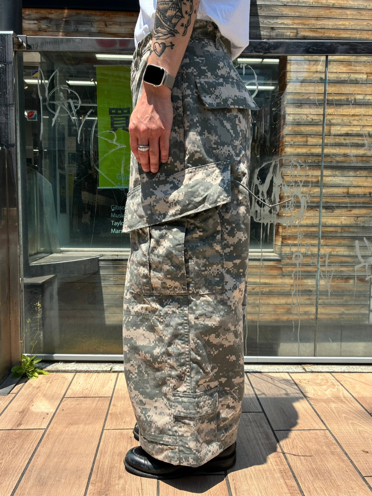 REMAKE WIDE ARMY PANTS