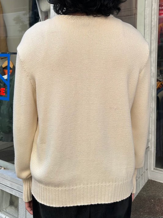 90's RALPH LAUREN ワンポイントコットンニットセーター