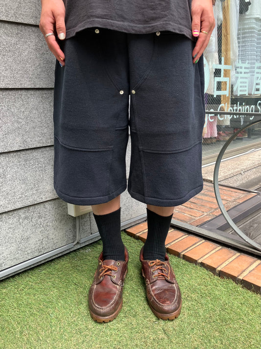 REMAKE  SWEATS DOUBLE KNEE SHORTS