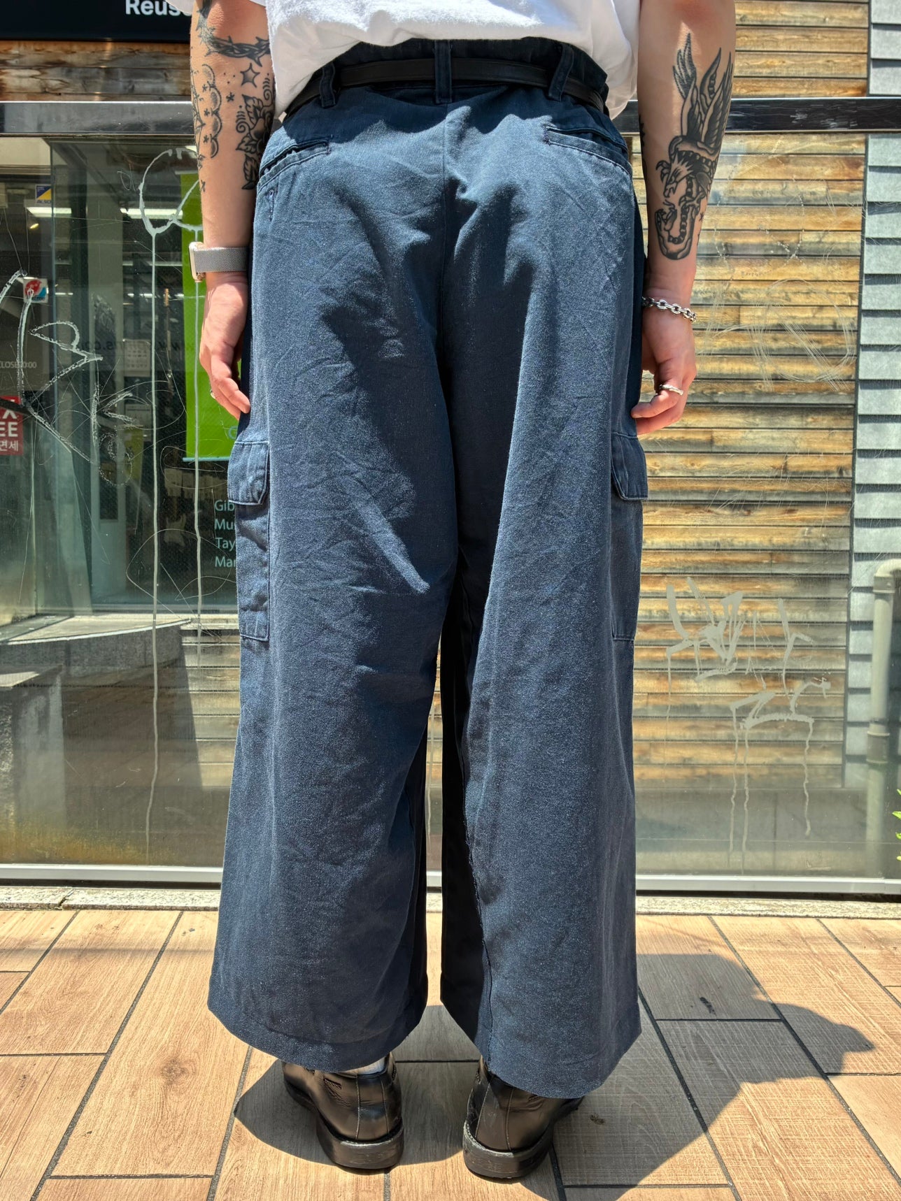 REMAKE WIDE CARGO WORK PANTS