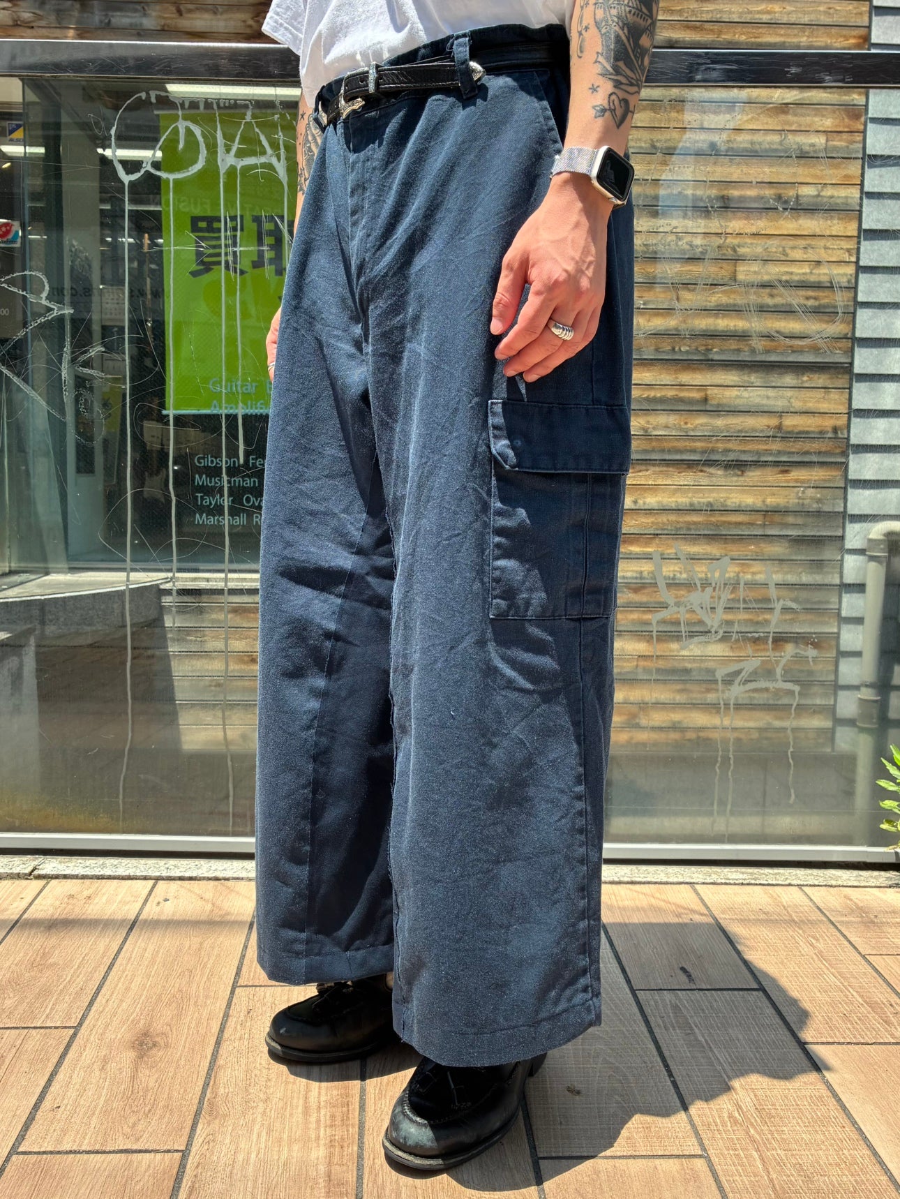 REMAKE WIDE CARGO WORK PANTS