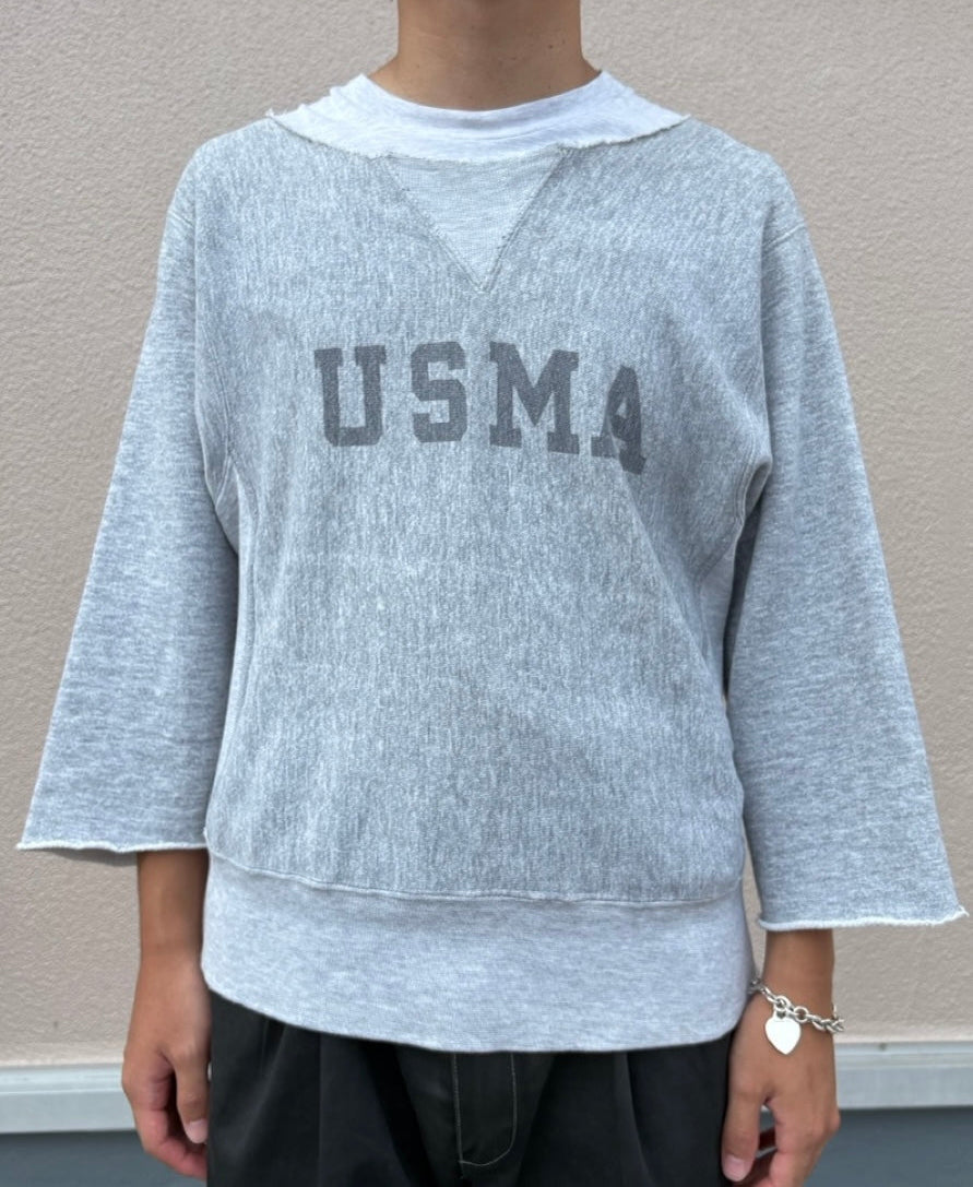 80's CHAMPION「USMA」染み込みプリント リバースウィーブ