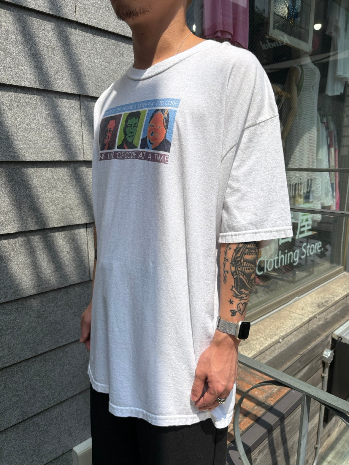 00's Microsoft.NET「ONE LINE OF CODE」企業Tシャツ