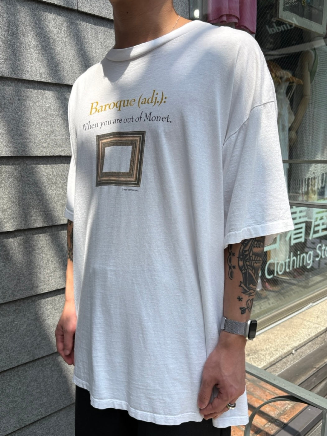 90's High Cotton, Inc.「When you are out of Monet.」USA製 アートTシャツ