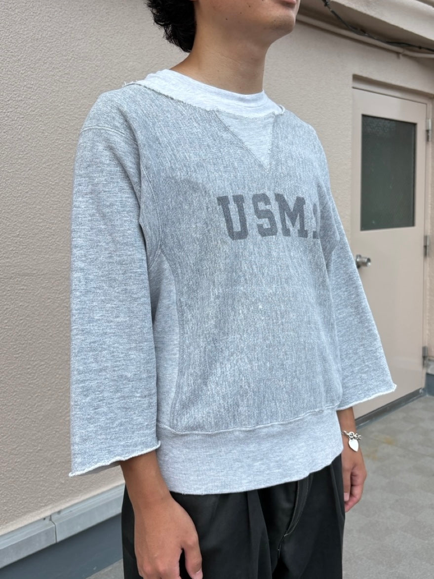 80's CHAMPION「USMA」染み込みプリント リバースウィーブ