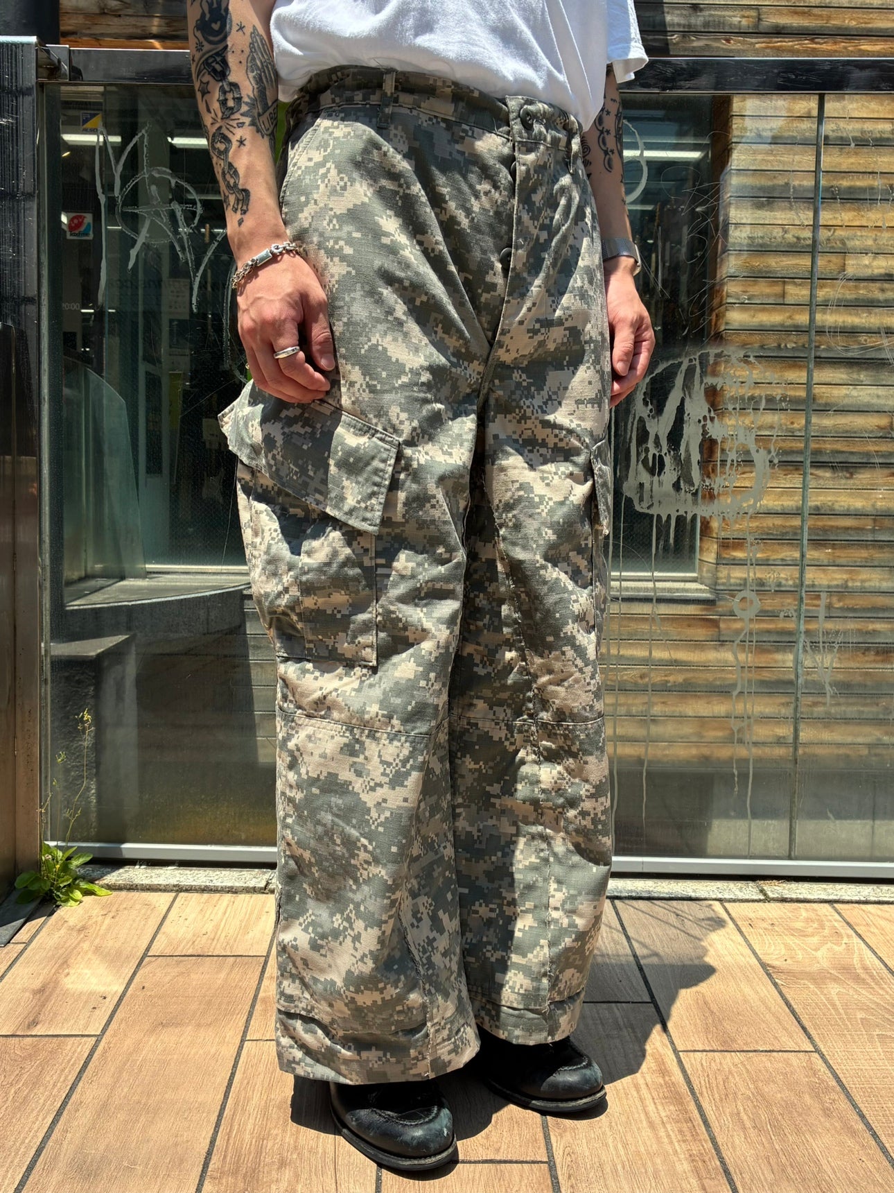 REMAKE WIDE ARMY PANTS