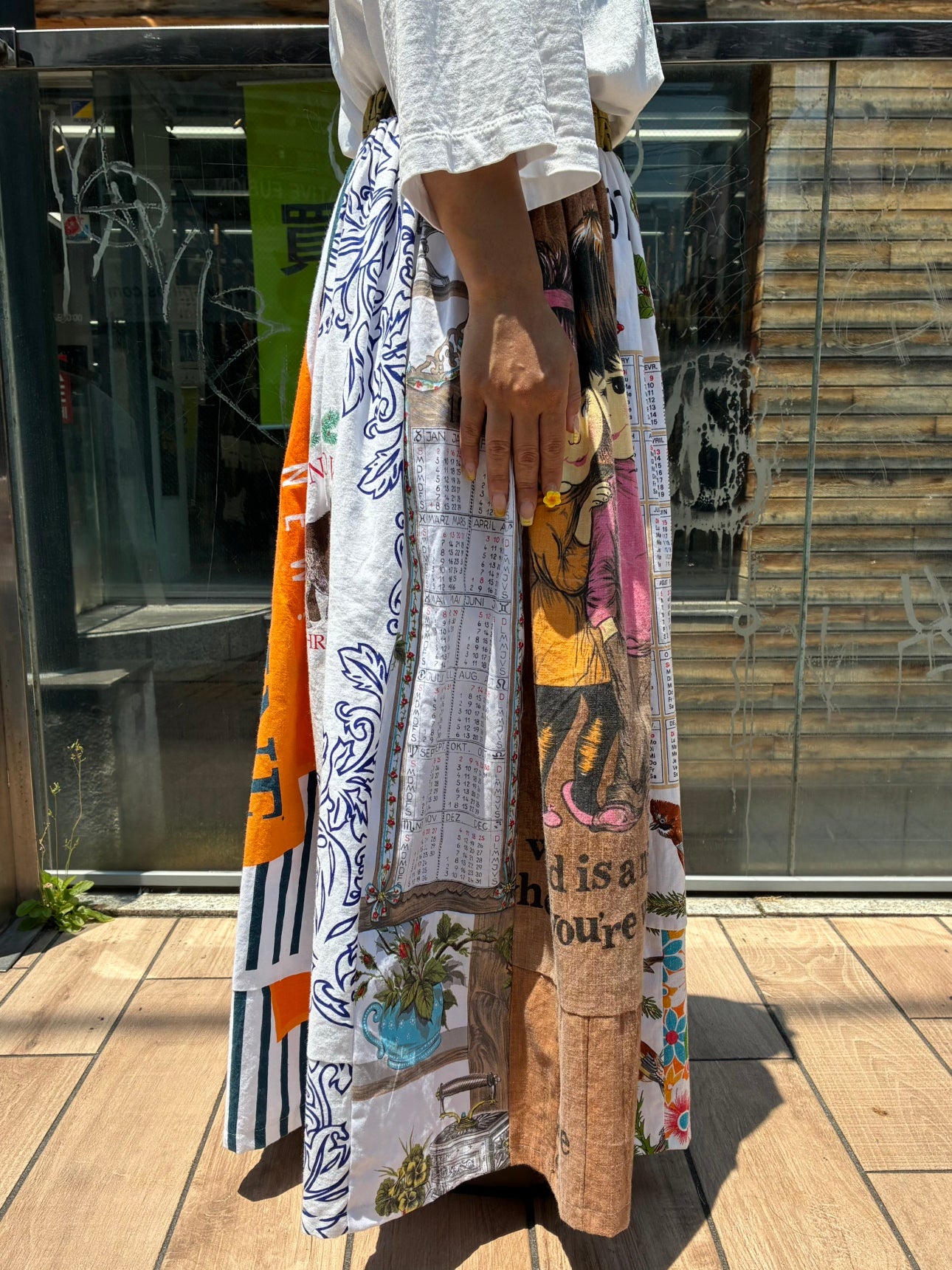 REMAKE FABRIC PRINT SKIRT