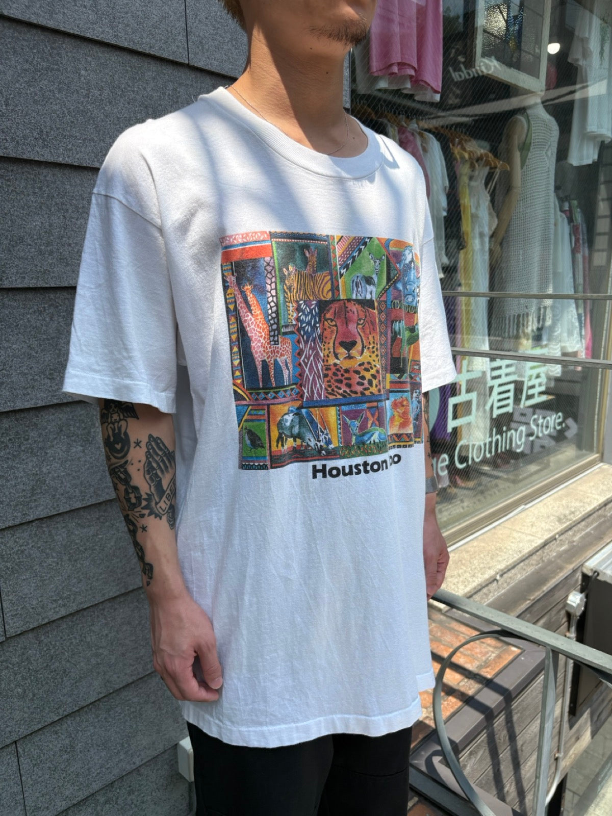 90's「Houston Zoo」USA製 グラフィックTシャツ