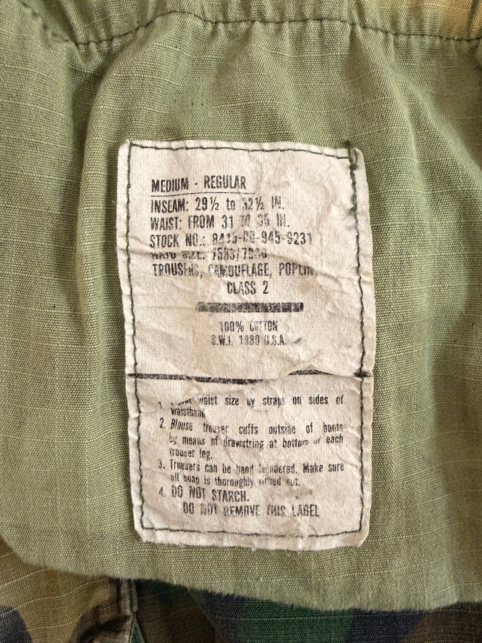 60's〜70's U.S.ARMY「woodland camo」USA製 カーゴパンツ