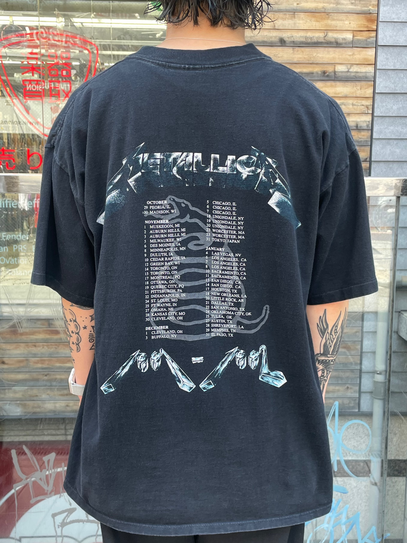 90's METALLICA「Black Album」USA製 ツアーTシャツ