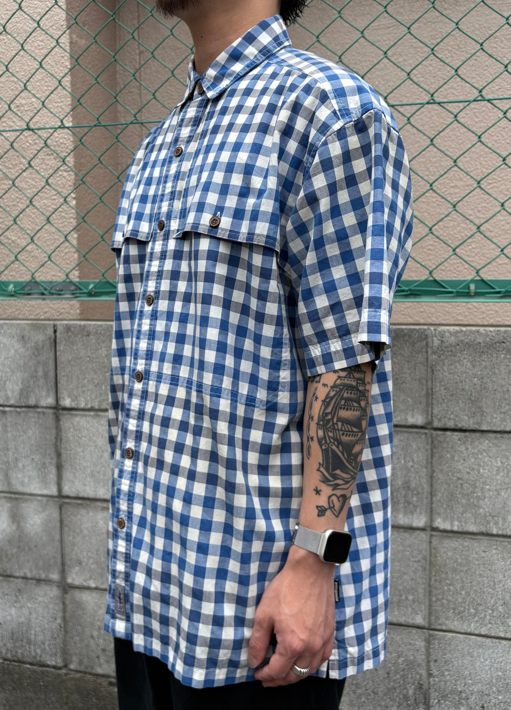 00's PATAGONIA「Gingham Shirt」半袖シャツ