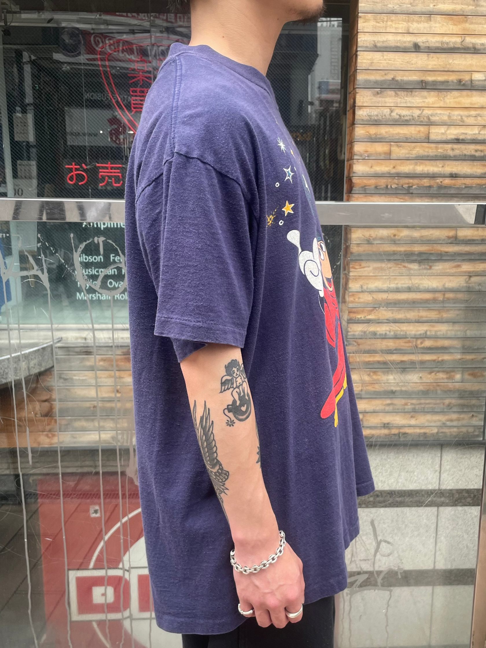 90's DISNEY「ファンタジア 魔法使いミッキー」USA製 キャラクターTシャツ