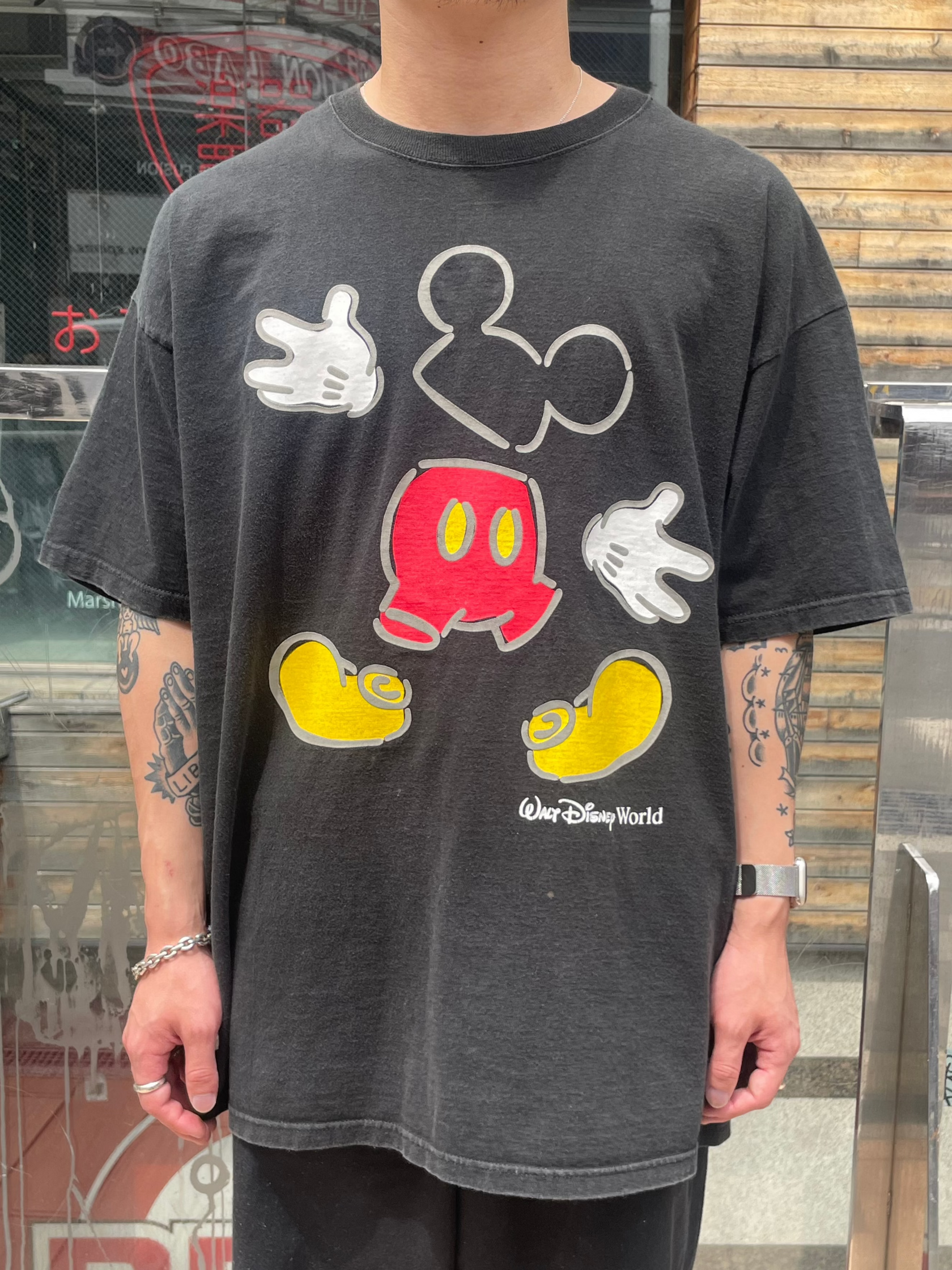 90's DISNEY「Mickey」USA製 キャラクターTシャツ
