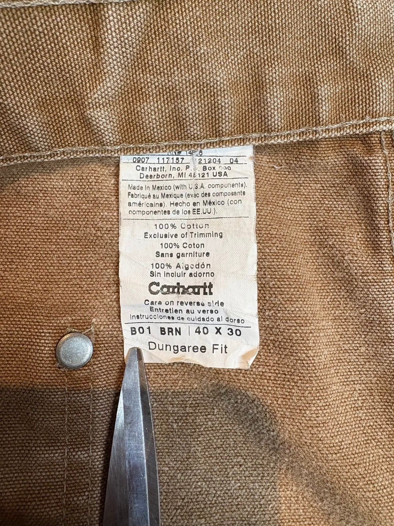 00's CARHART「DOUBLE NKEE PANT」ワークパンツ