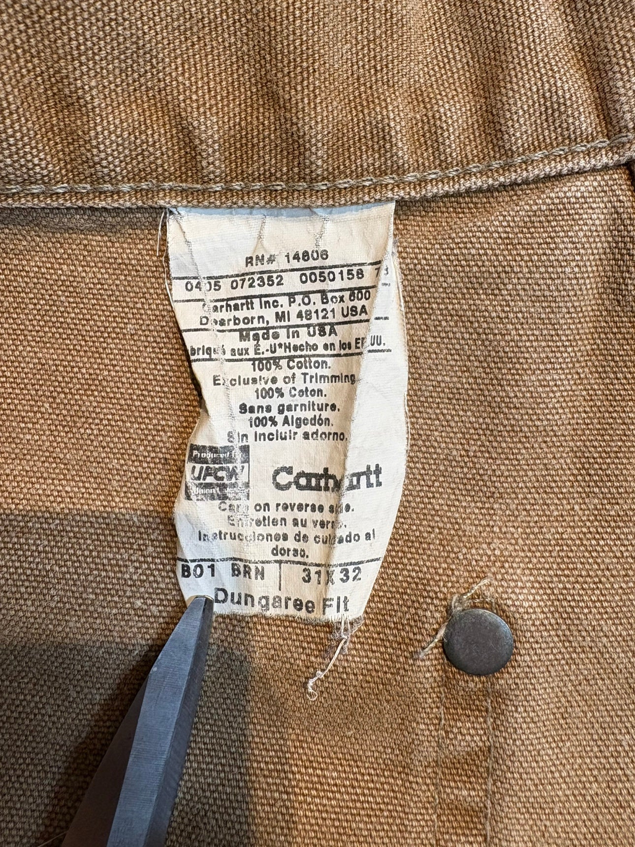 00's CARHART 「DOUBLE NKEE PANT」USA製 ワークパンツ