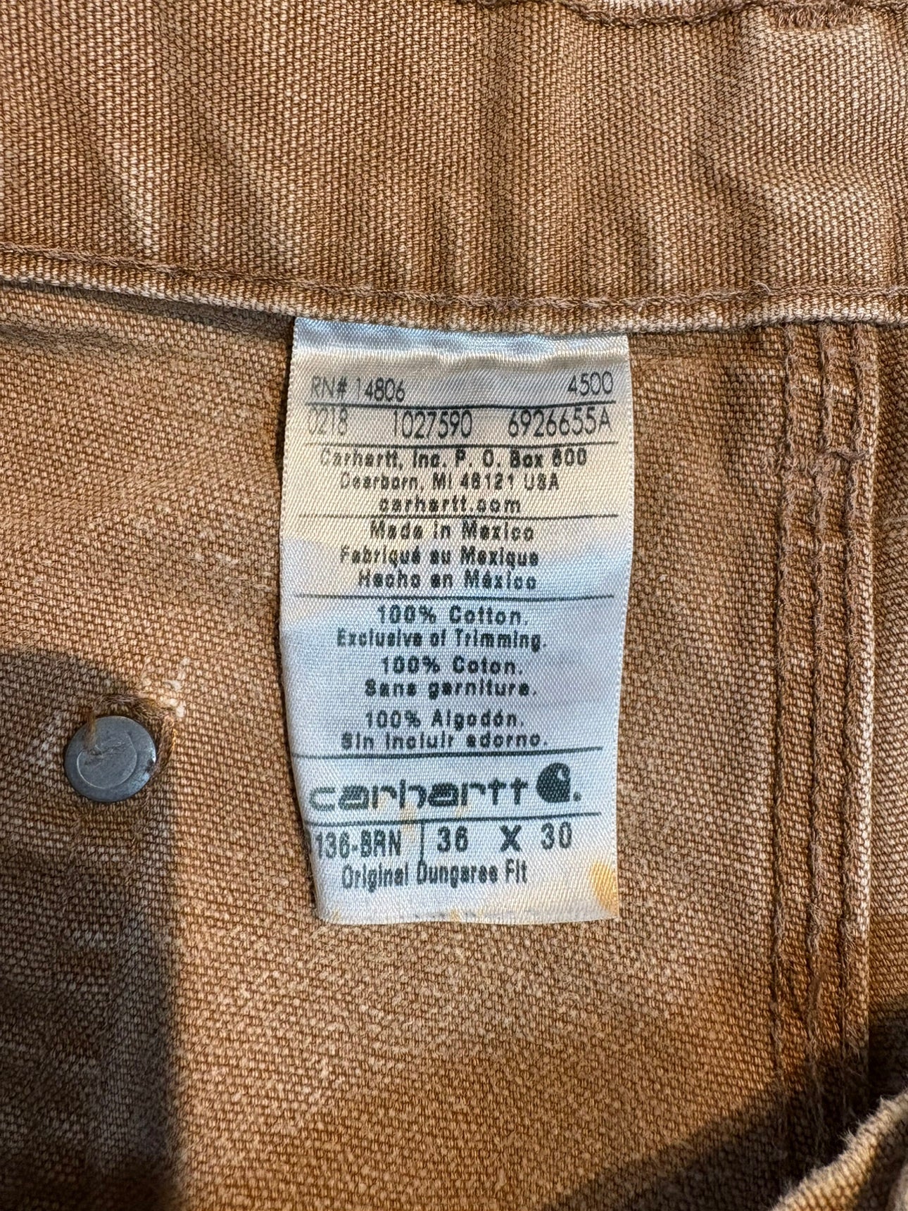 00's CARHART「DOUBLE NKEE PANT」ワークパンツ