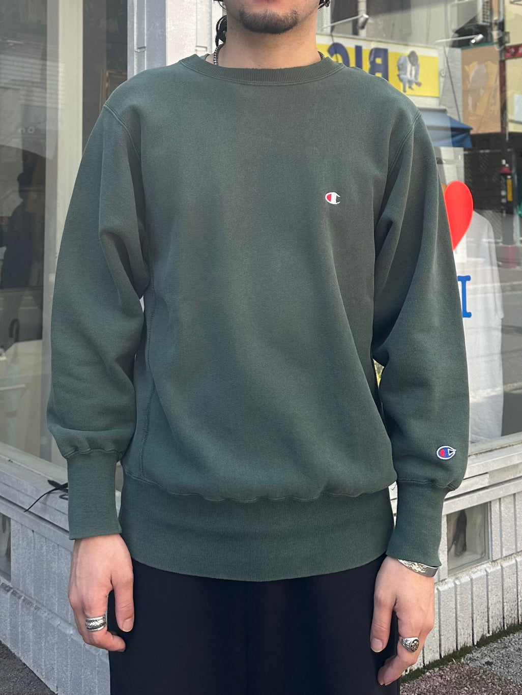 90's CHAMPION  REVERS WEAVE ワンポイントスウェット