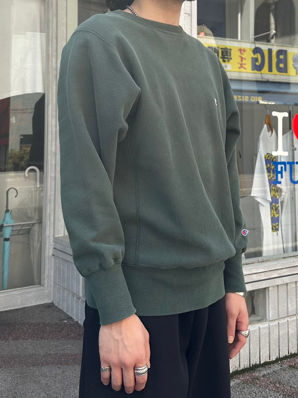 90's CHAMPION  REVERS WEAVE ワンポイントスウェット