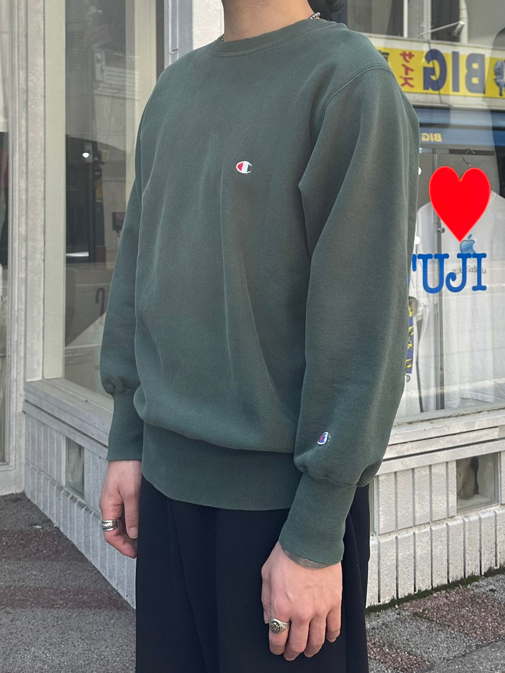 90's CHAMPION  REVERS WEAVE ワンポイントスウェット