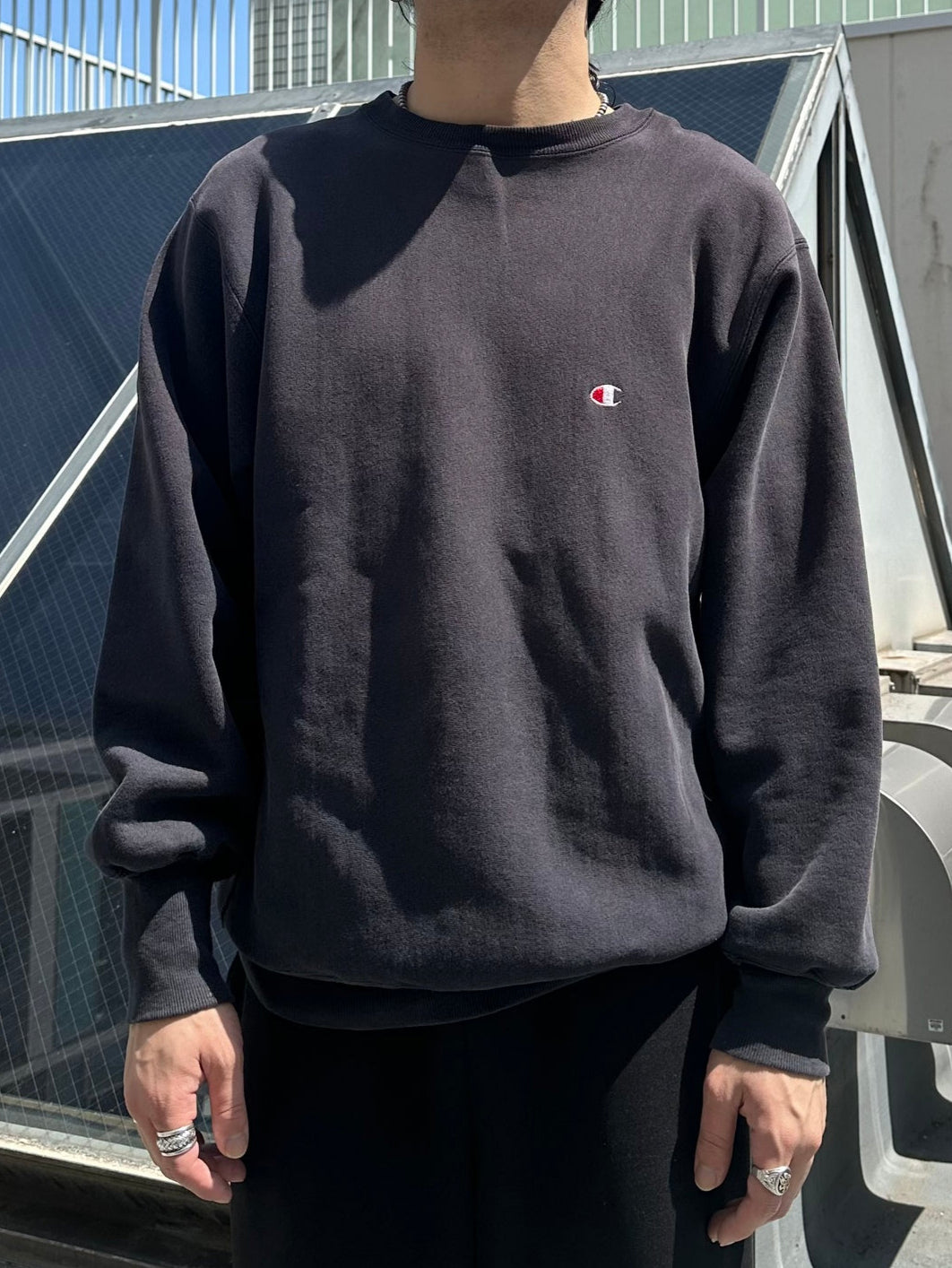 90's CHANPION REVERSE WEAVE ワンポイント スウェット