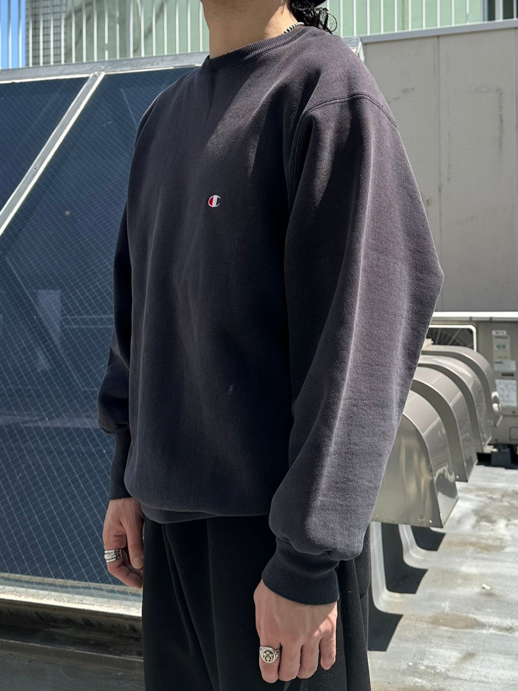 90's CHANPION REVERSE WEAVE ワンポイント スウェット