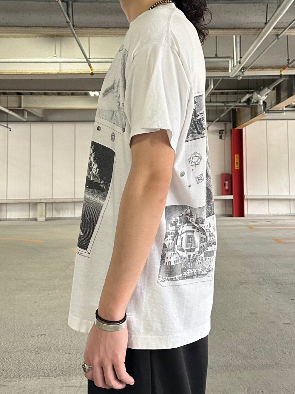 90's M.C.Escher 騙し絵 アートTシャツ