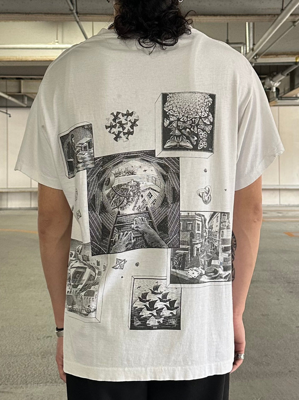 90's M.C.Escher 騙し絵 アートTシャツ