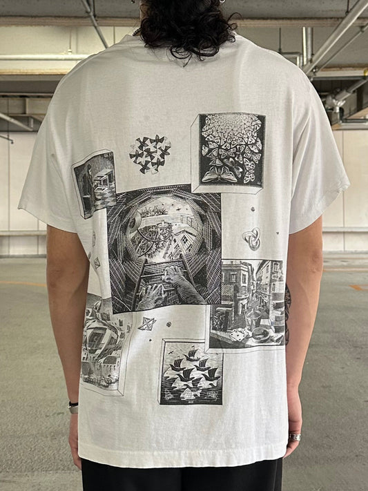 90's M.C.Escher 騙し絵 アートTシャツ