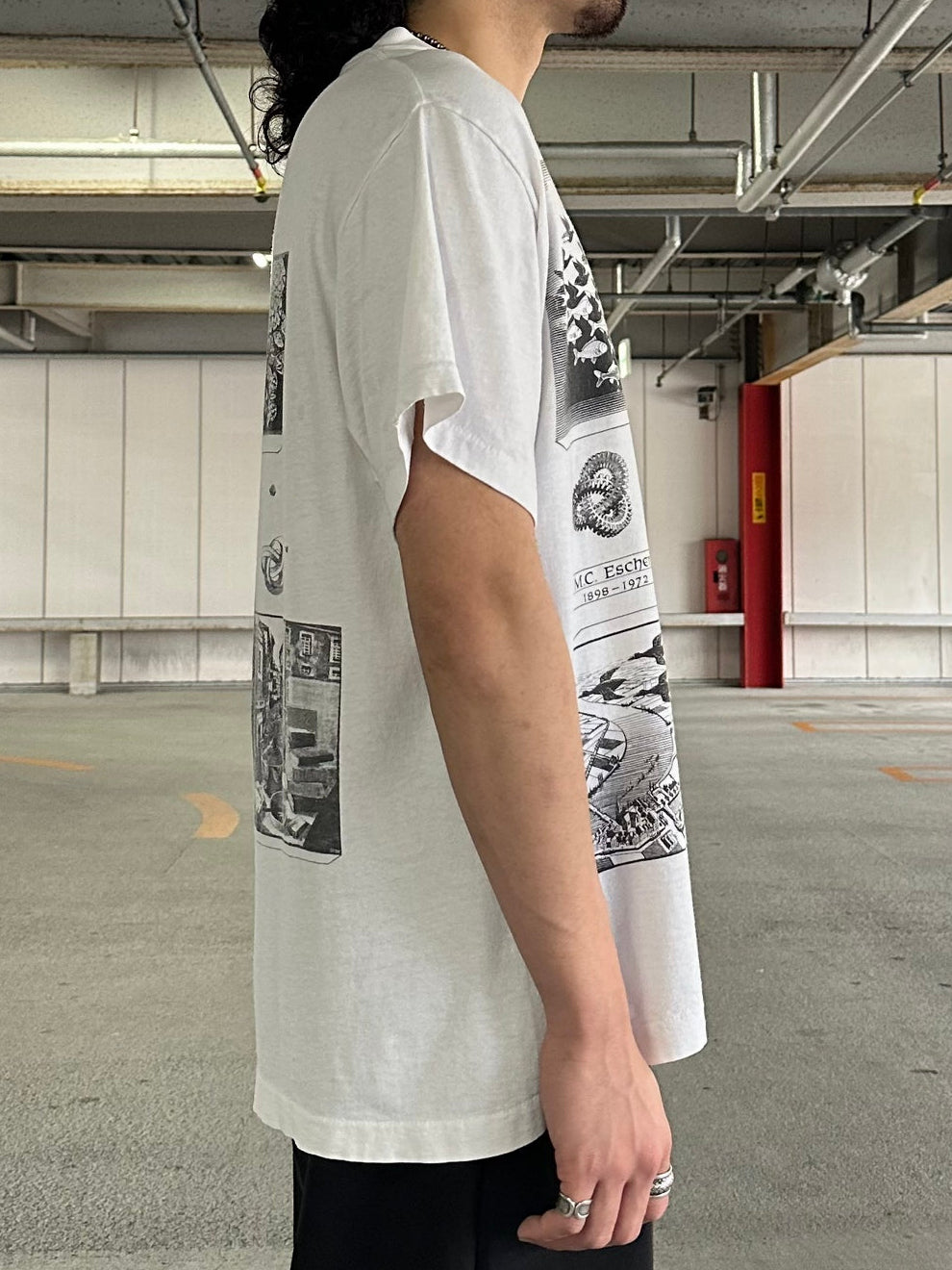 90's M.C.Escher 騙し絵 アートTシャツ