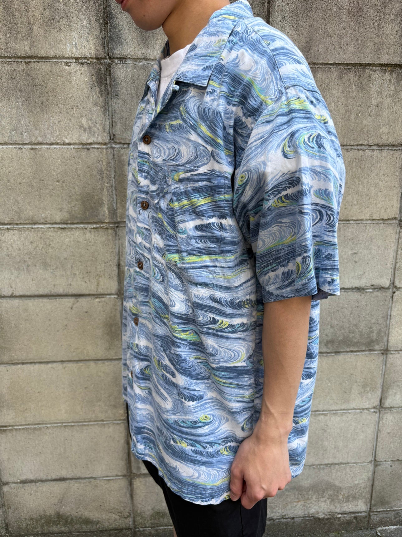 00's PATAGONIA「Pataloha "UZUSHIO"」オープンカラーアロハシャツ