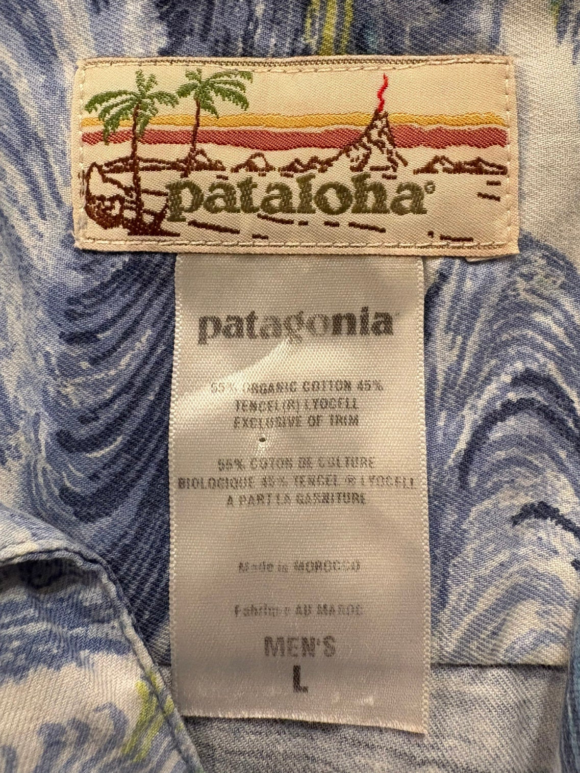 00's PATAGONIA「Pataloha "UZUSHIO"」オープンカラーアロハシャツ
