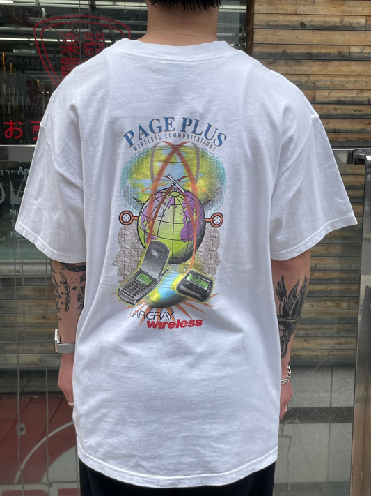 00's PAGE PLUS × HARGRAY 「無線通信」企業Tシャツ